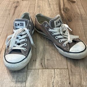 Converse All Star Athletic Shoes Sneakers - Gray Unisex (women 9, men 7)